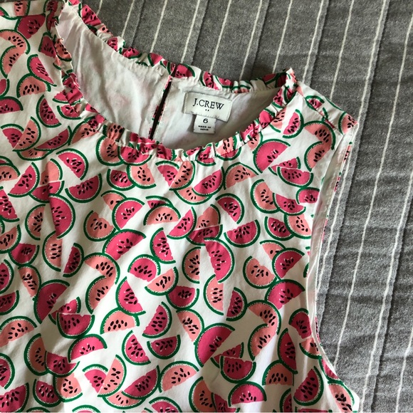 J Crew sleeveless tiered watermelon dress, size 6 - Picture 5 of 10